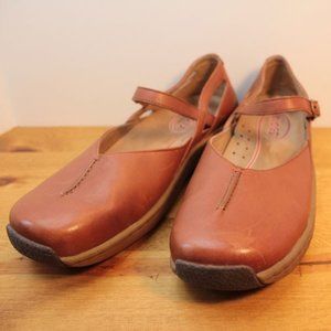KLOGS Mary Janes, Leather Chestnut Color Size 11